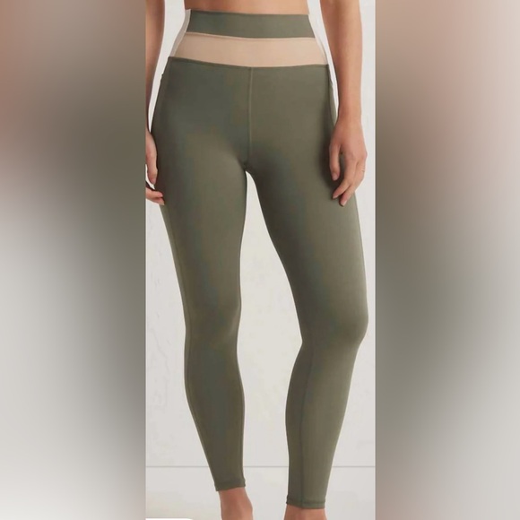 Z Supply Pants - NWT - Z Supply Side 7/8 Barre Legging In Olive Crush Size Small